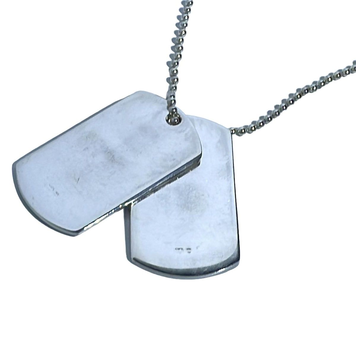 GUCCI(グッチ) ネックレス美品 ドッグタグ シルバー ボールチェーン