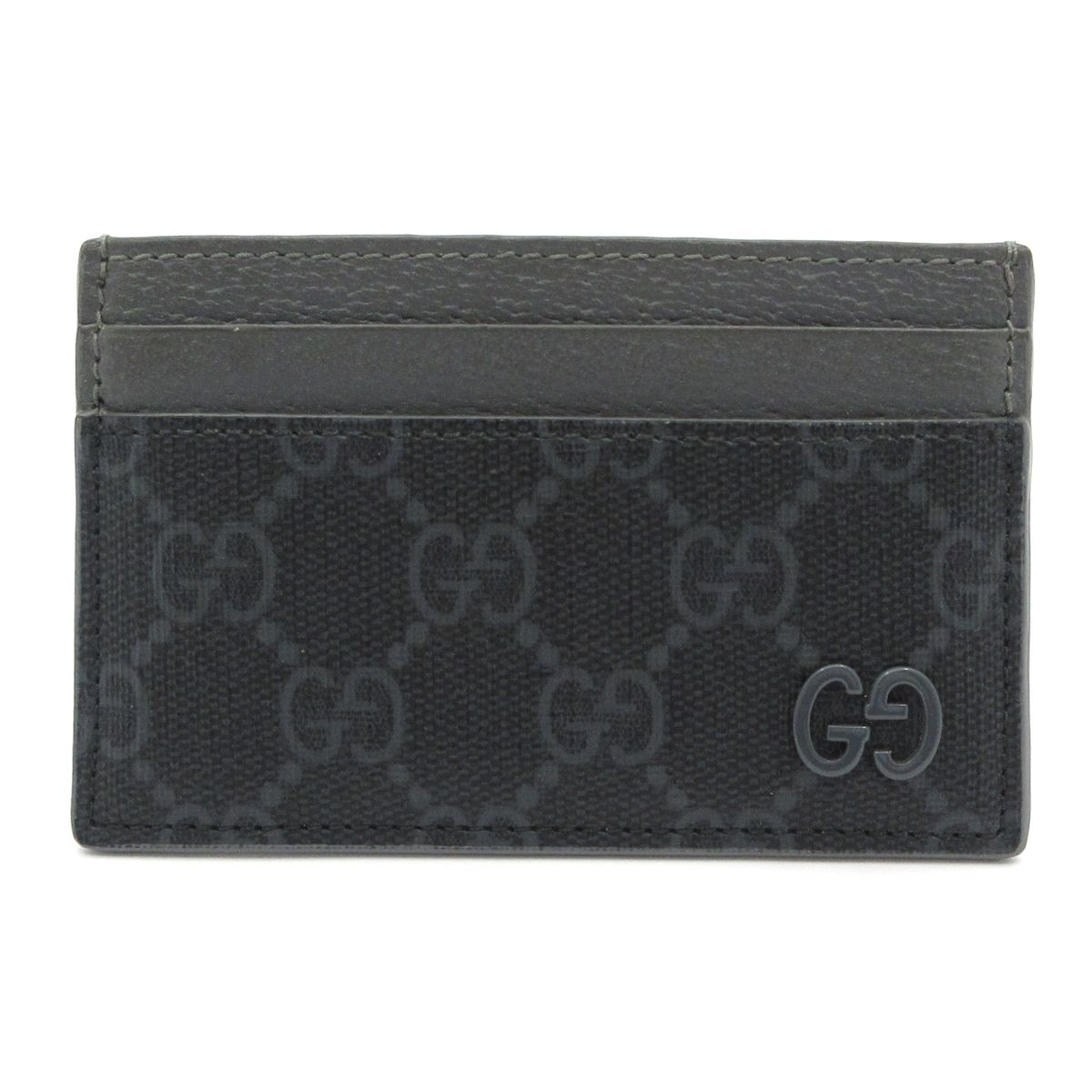 GUCCI グッチ カードケース GGスプリーム 768248 グレー ダークグレー レザー