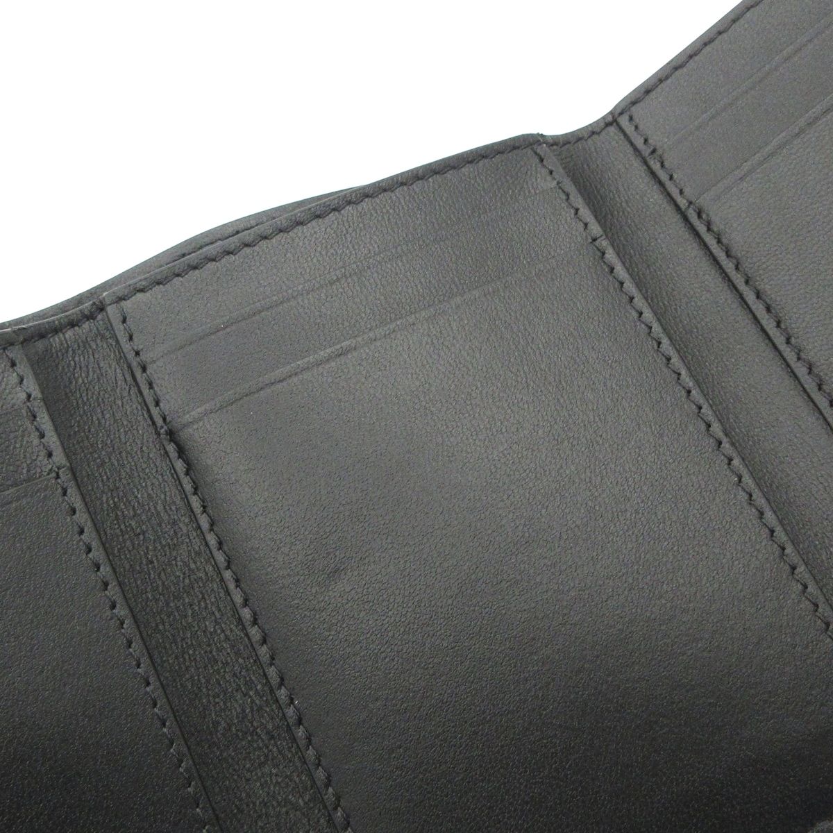  MARNI マルニ 3つ折り財布 黒 白 レザー 三つ折り財布 折り財布