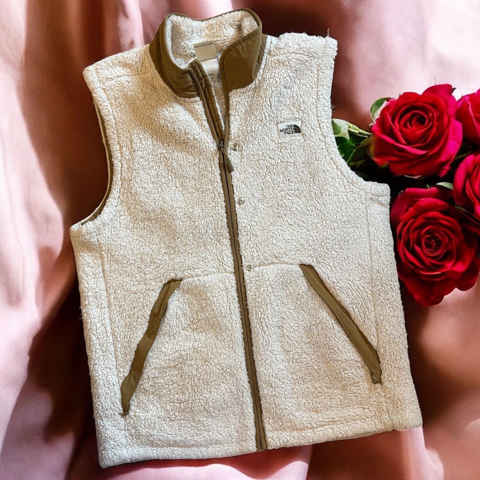 ☆ THE NORTH FACE☆ザ・ノースフェイス ボアフリース ベスト 刺繍ロゴ