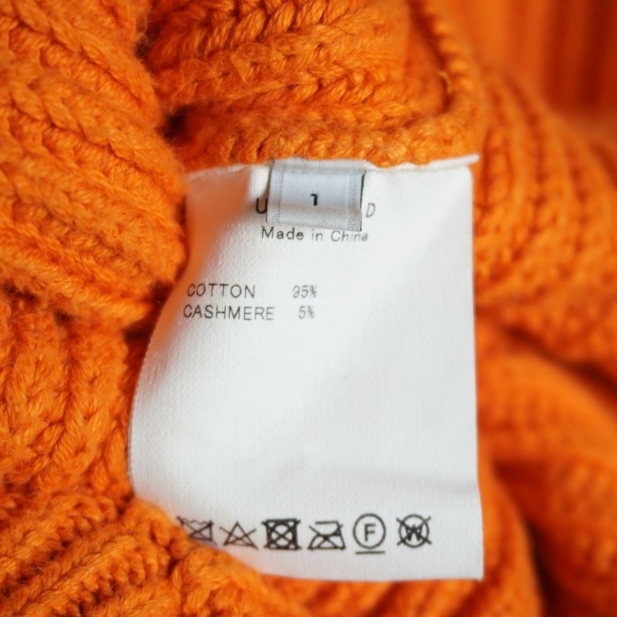 正規 19SS UNUSEDアンユーズド コットン カシミヤ混 長袖 プルオーバー 