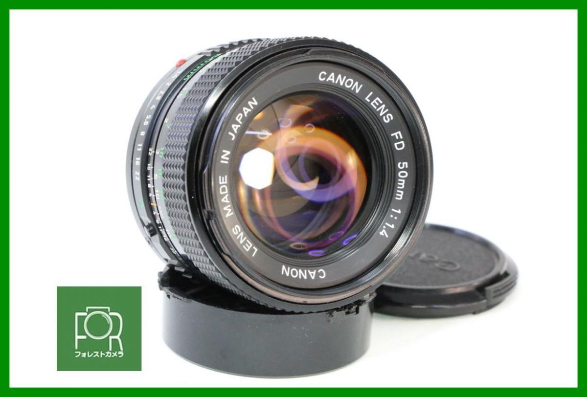 動作保証・点検済】良品□キヤノン ショップ Canon NEW FD 50mm F1.4□前後