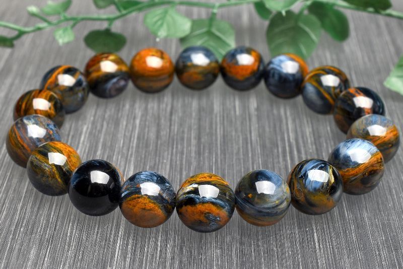 １点物 嵐の石 高品質 ピーターサイト 11.5 mm ブレスレット パワーストーン 天然石 _U 8163