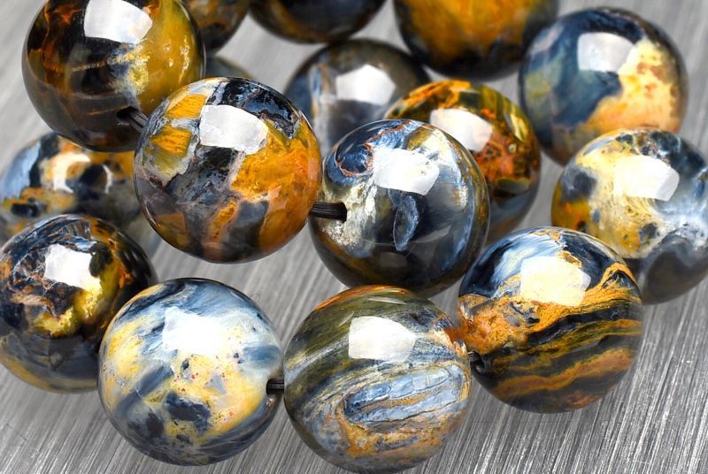 １点物 嵐の石 高品質 ピーターサイト 13.5 mm ブレスレット パワーストーン 天然石 _U 8170