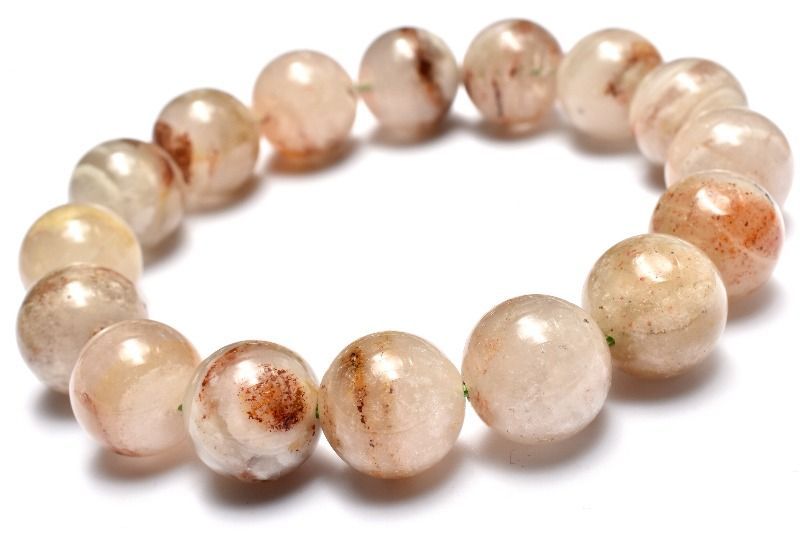 ブレスレット ガーデンクォーツ 13mm 18.5cm メンズL レディーLL 千層 