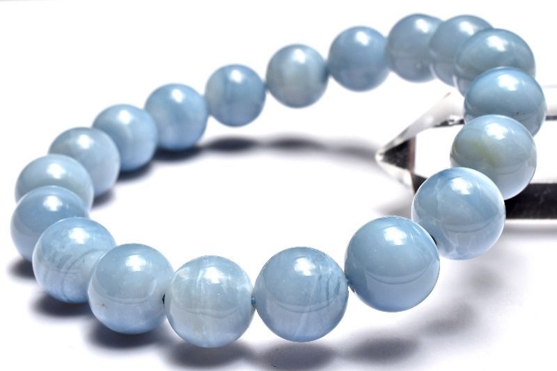 希少 高品質 ブルーオパール ブレスレット 天然石 オーストラリア産