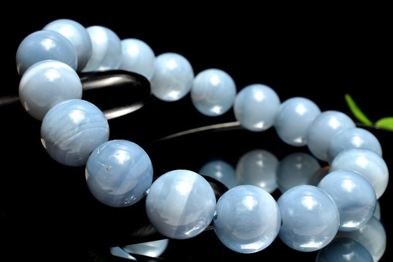 希少 高品質 ブルーオパール ブレスレット 天然石 オーストラリア産 1点物】オーストラリア産◇希少 ブルーオパール 11.5mm ブレスレット