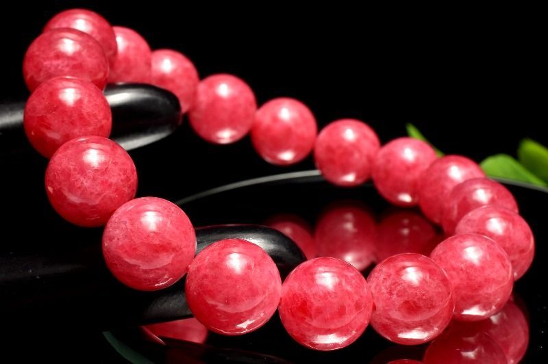 １点物 ジューシーピンク ロードナイト 11.5 mm ブレスレット パワーストーン 天然石 _MC 1489
