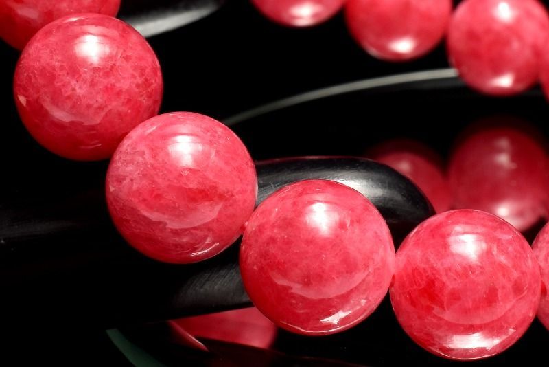 １点物 ジューシーピンク ロードナイト 11.5 mm ブレスレット パワーストーン 天然石 _MC 1489