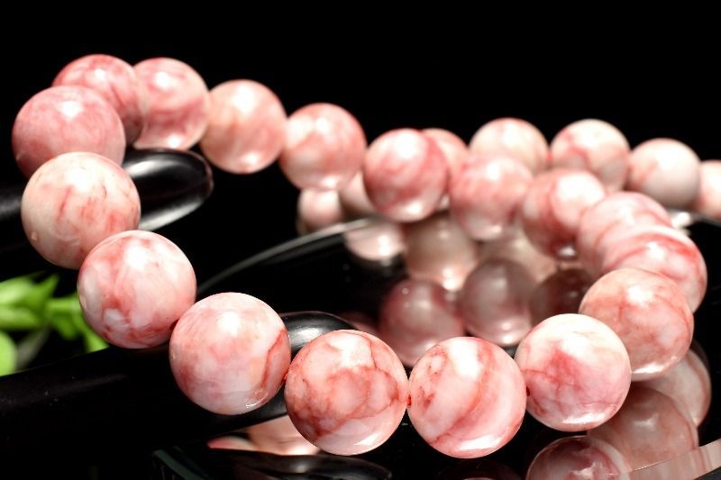 希少◇賢者の石 シナバークォーツ 辰砂 12mm ブレスレット 1個売り