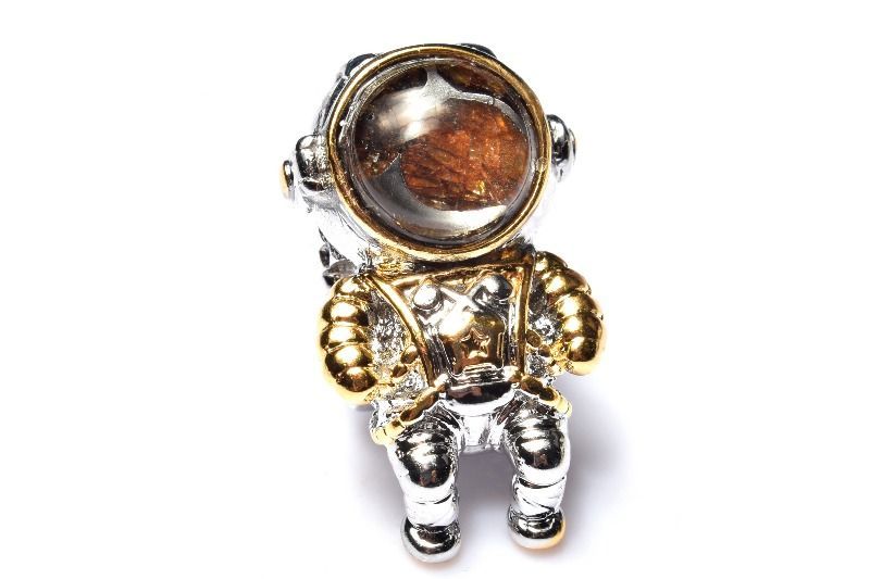 希少◇ロシア産 パラサイト隕石 11mm 宇宙飛行士 ペンダントトップ 1個