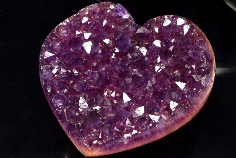 1点物】希少◇ウルグアイ産 アメジストクラスター 91x88x32mm ハート