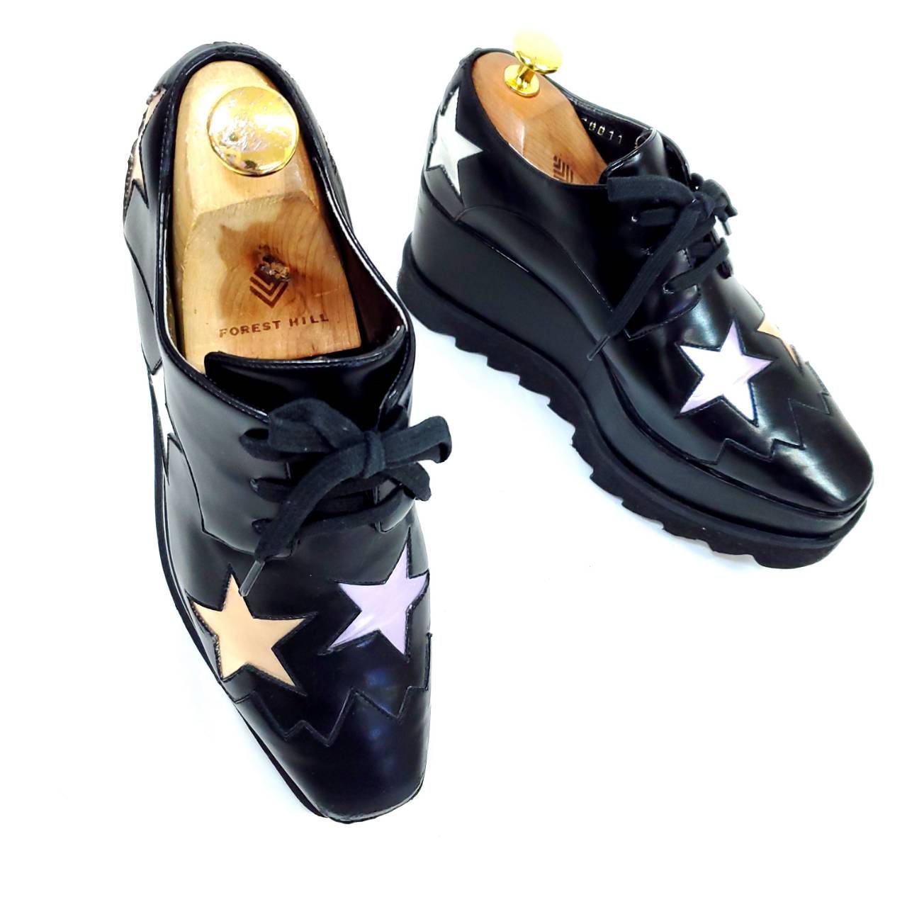 ステラマッカートニー エリス ブラック 厚底 シャークソール 星 EU35