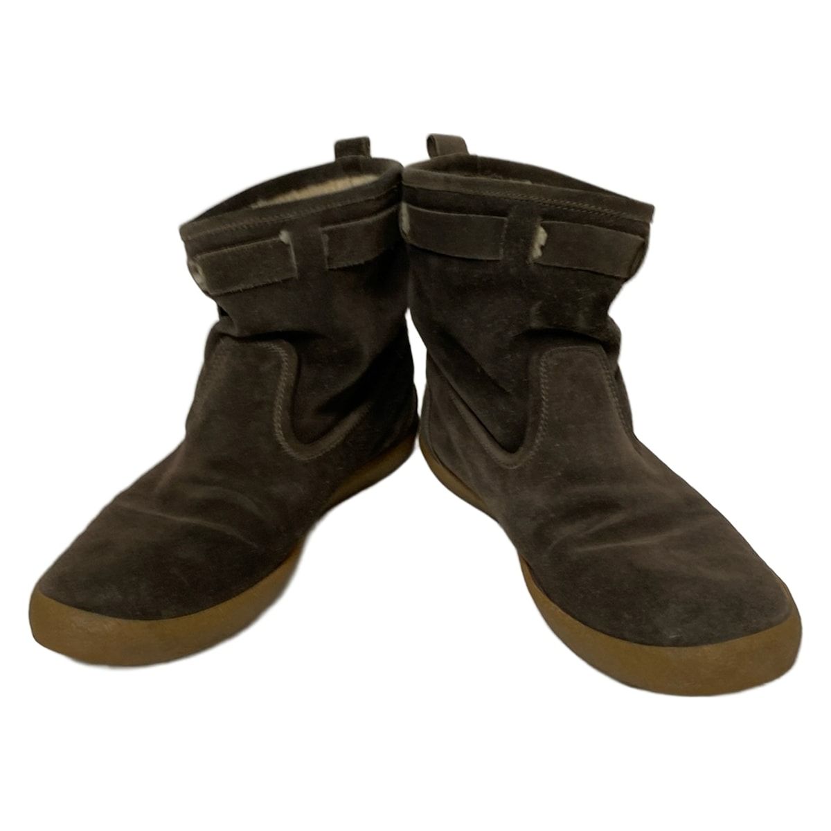 MONCLER モンクレール ショートブーツ 42 レディース - ダークブラウン 内ボア