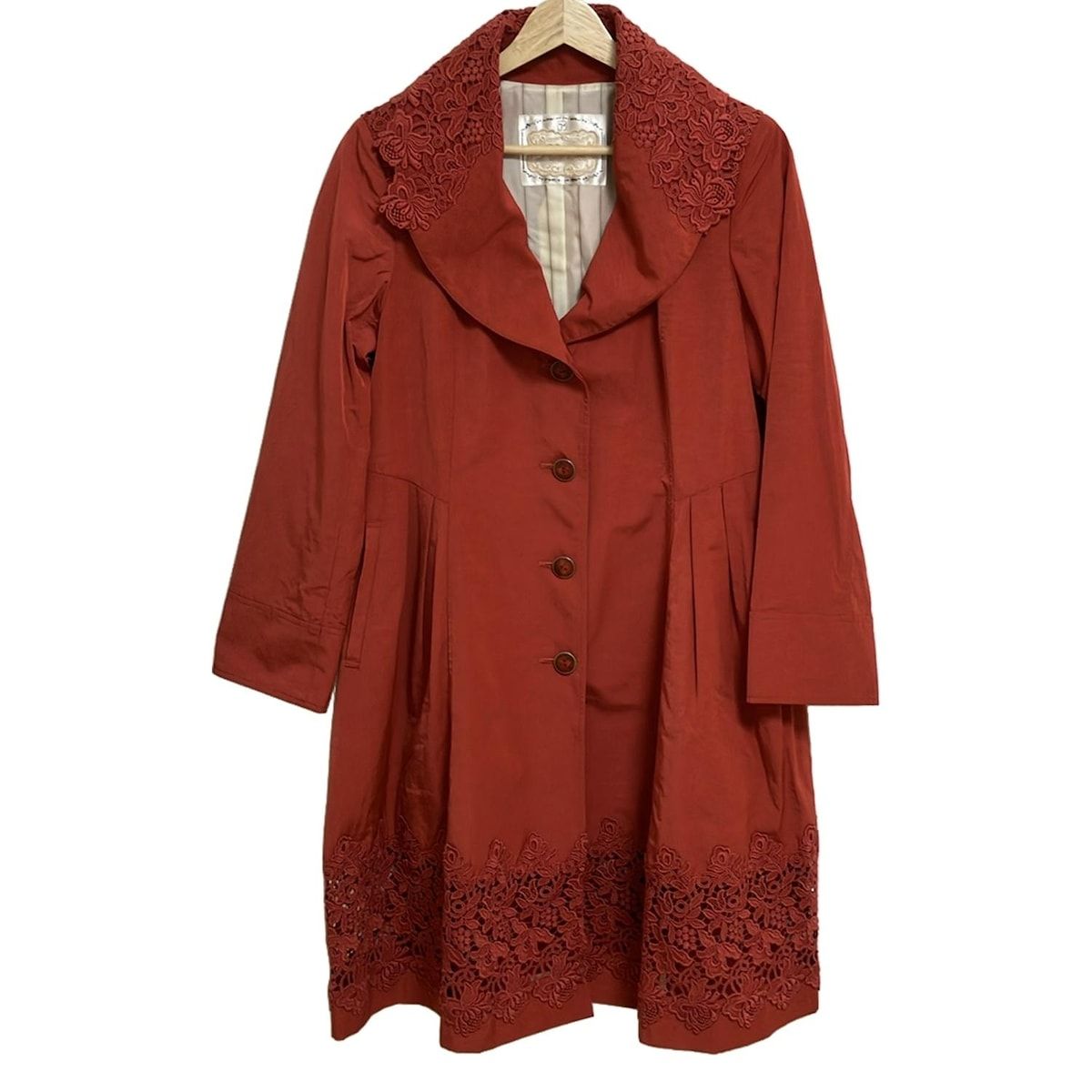 ROSSA(ロッサ) コート サイズ42 L レディース - レッド 長袖/レース/春