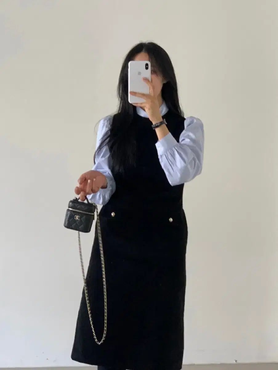 オールマイン 冬 ゲストルック コーデュロイ ビスチェ ワンピース