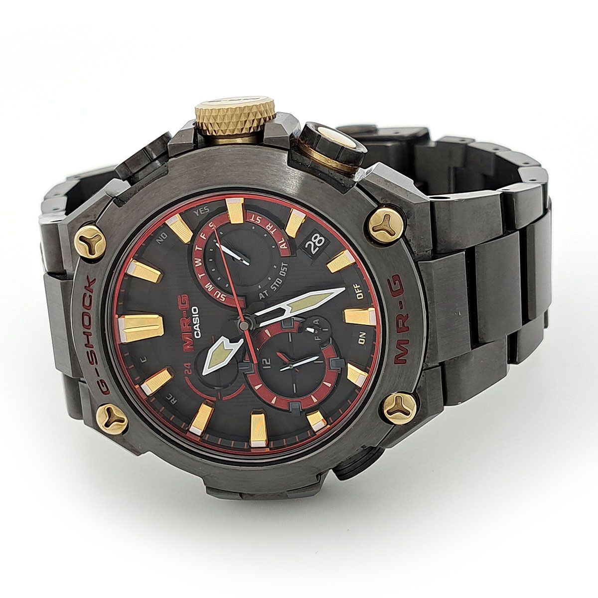 カシオ G SHOCK MR 赤備え MRG B 2000 1 A 4 JR ソーラー チタン メンズ CASIO 時計