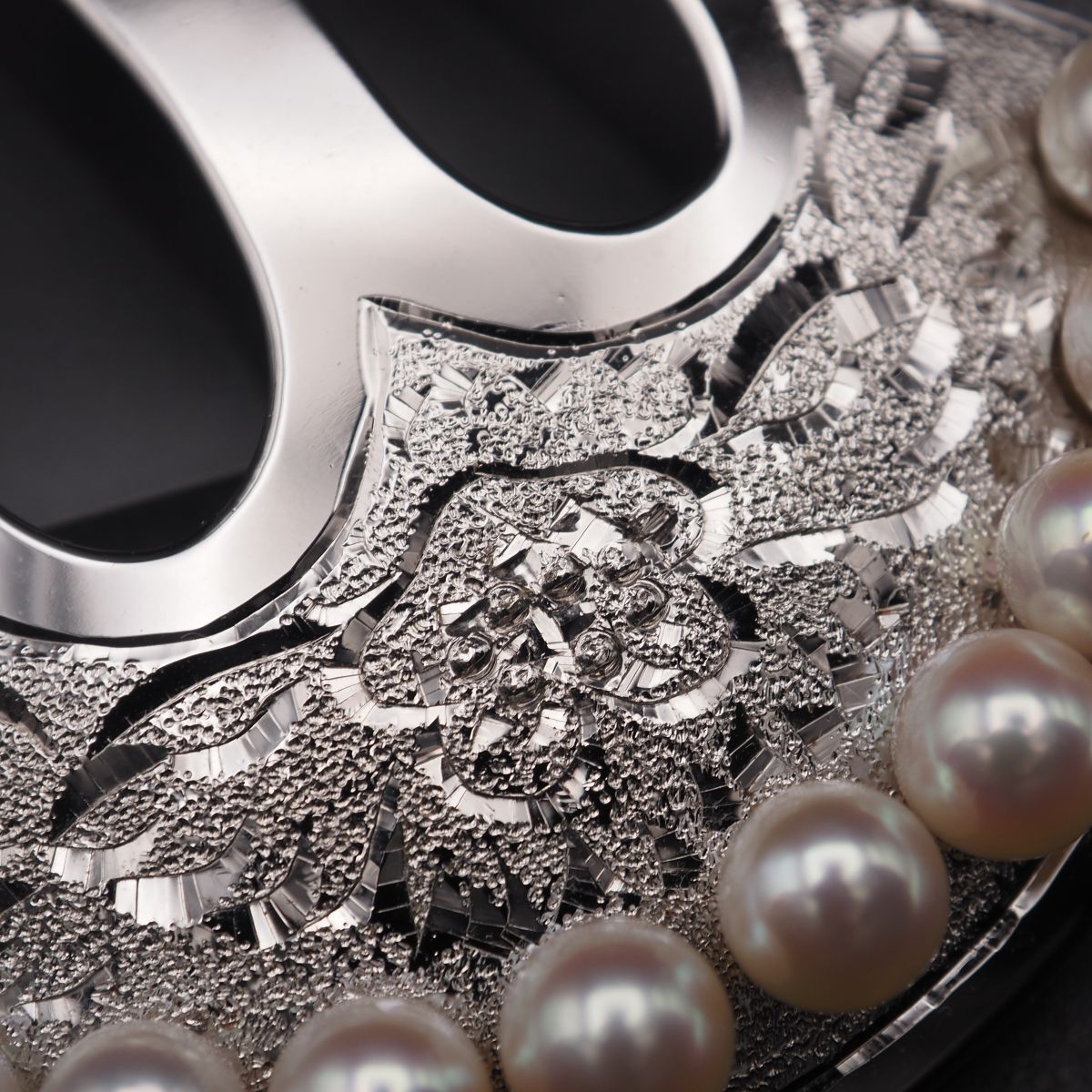  H 314 本真珠 6 1ｍｍ10珠 パール 銀九三〇刻印 かんざし 簪 花彫刻 髪飾り 和装小物 シルバー 930 アンティーク 誕生石 その他 ヘアアクセサリー