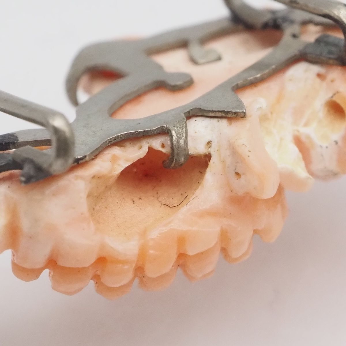  J 446 珊瑚 サンゴ 帯留め 松ぼっくり デザイン 和装小物 誕生石 帯留め 根付 帯留め 帯飾り