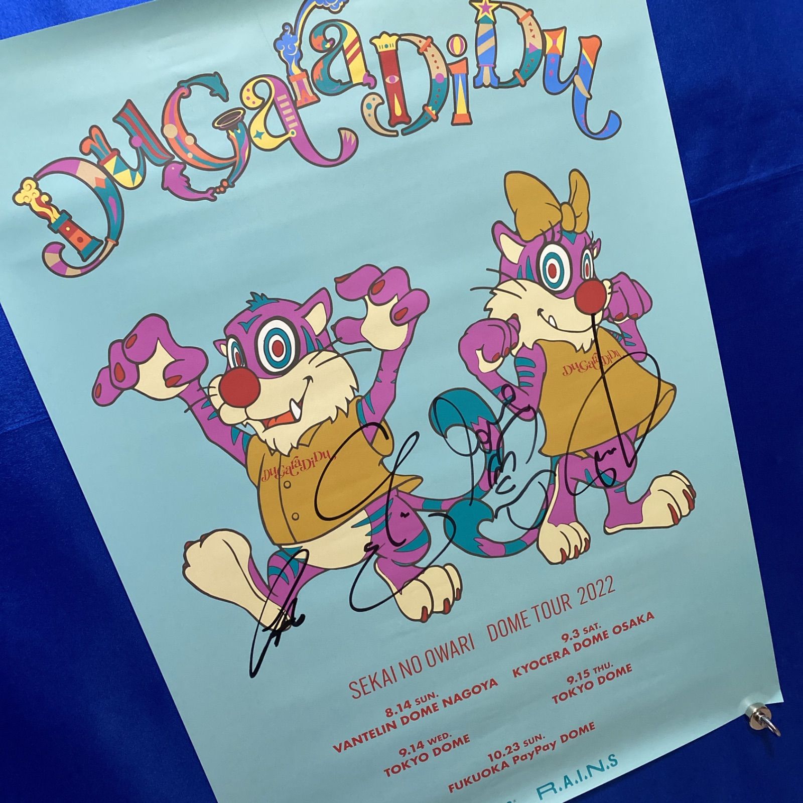 SEKAI NO OWARI DOME TOUR 2025 Du Gara Di 直筆サイン入り B 2ポスター 770