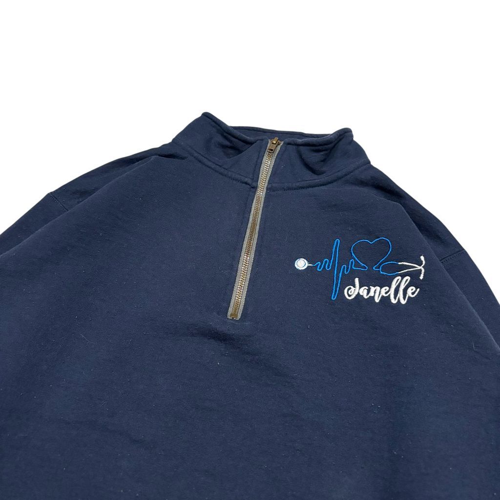 古着 used GILDAN ギルダン ハーフジップスウェット トレーナー ワン