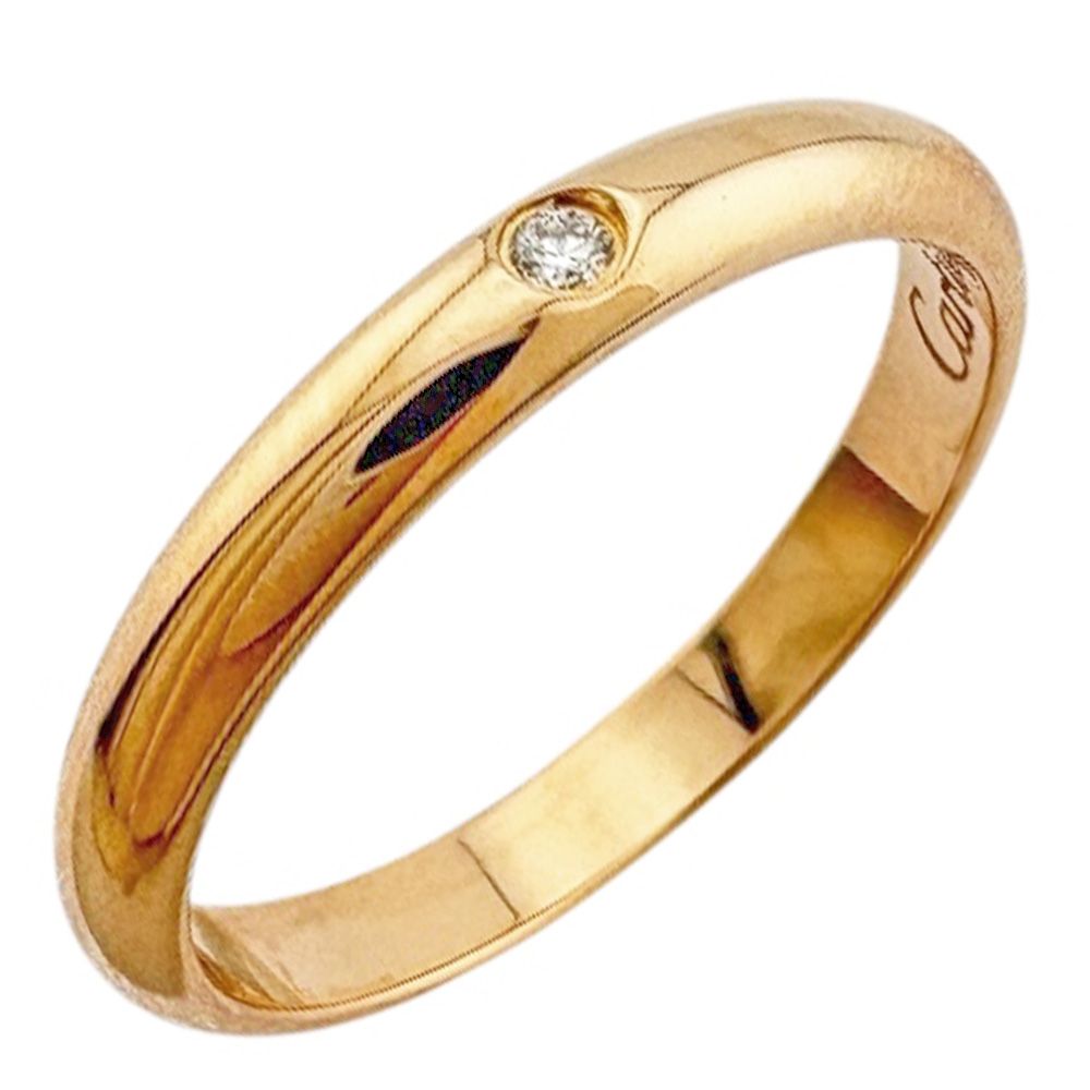 カルティエ ウェディング リング 指輪 9号 18金 K18ピンクゴールド