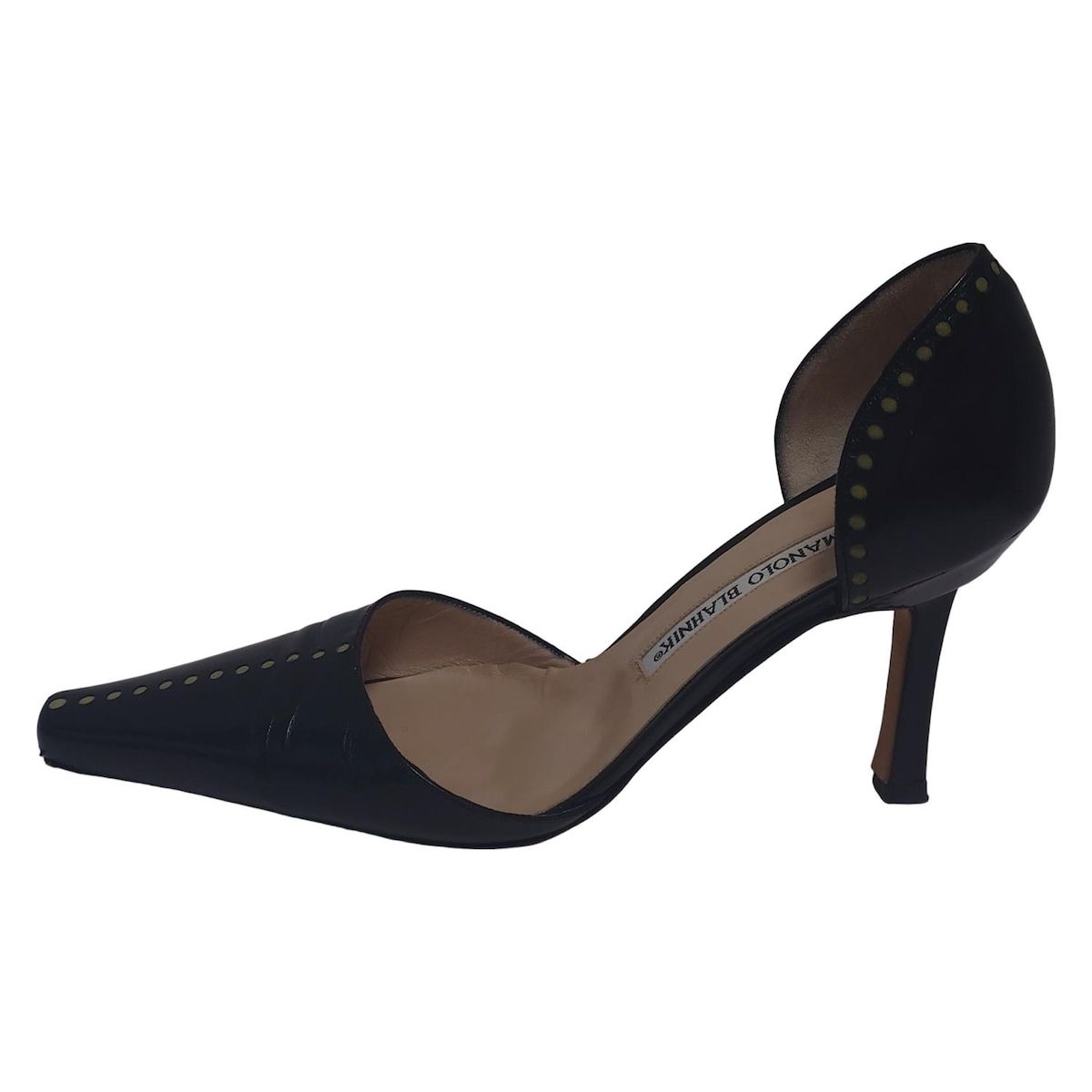 MANOLO BLAHNIK(マノロブラニク) パンプス 35 レディース 黒×ライト