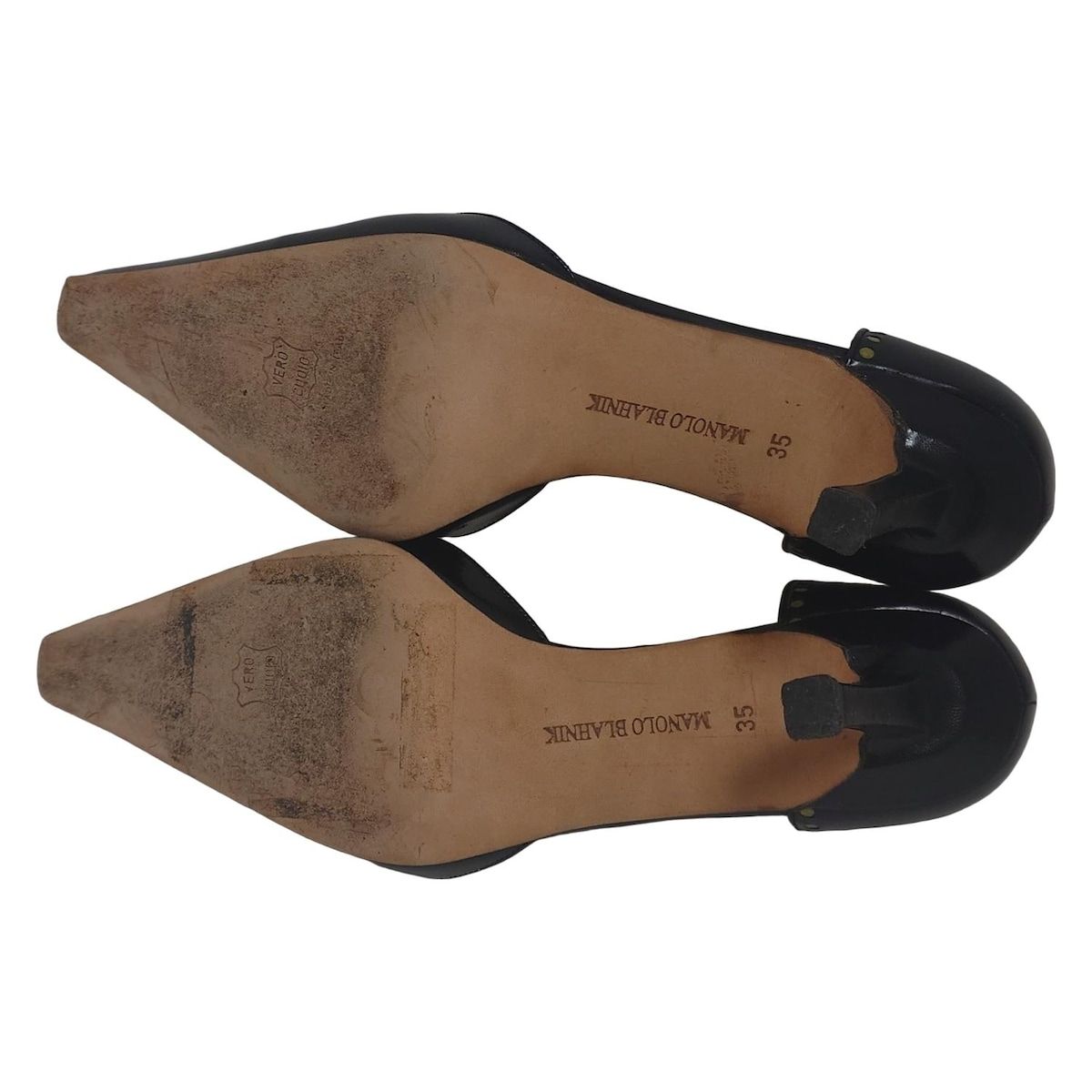 MANOLO BLAHNIK(マノロブラニク) パンプス 35 レディース 黒×ライト