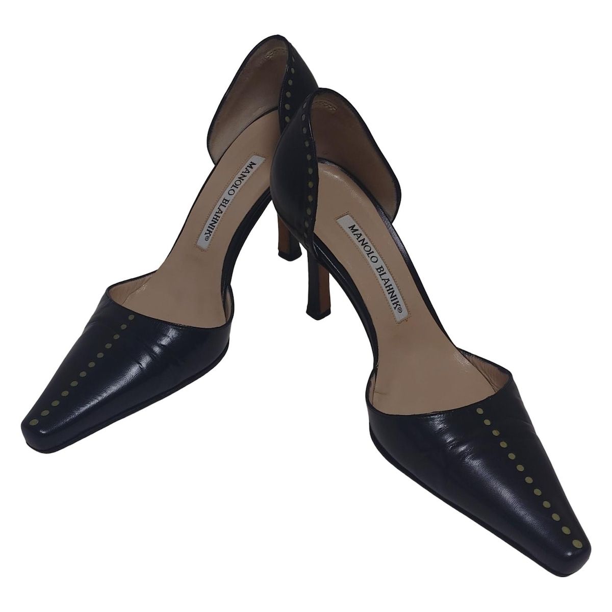 MANOLO BLAHNIK(マノロブラニク) パンプス 35 レディース 黒×ライト