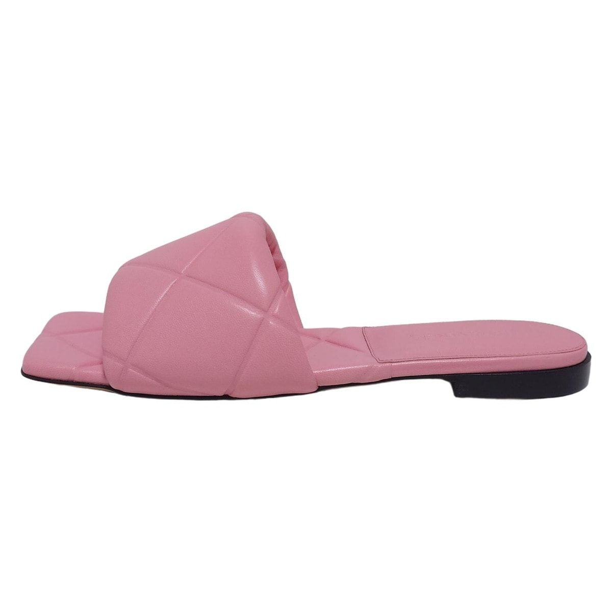 BOTTEGA VENETA ボッテガヴェネタ ミュール 36 1 2 レディース リド ピンク フラットサンダル レザー