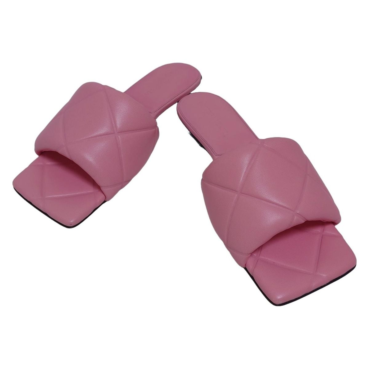 BOTTEGA VENETA ボッテガヴェネタ ミュール 36 1 2 レディース リド ピンク フラットサンダル レザー