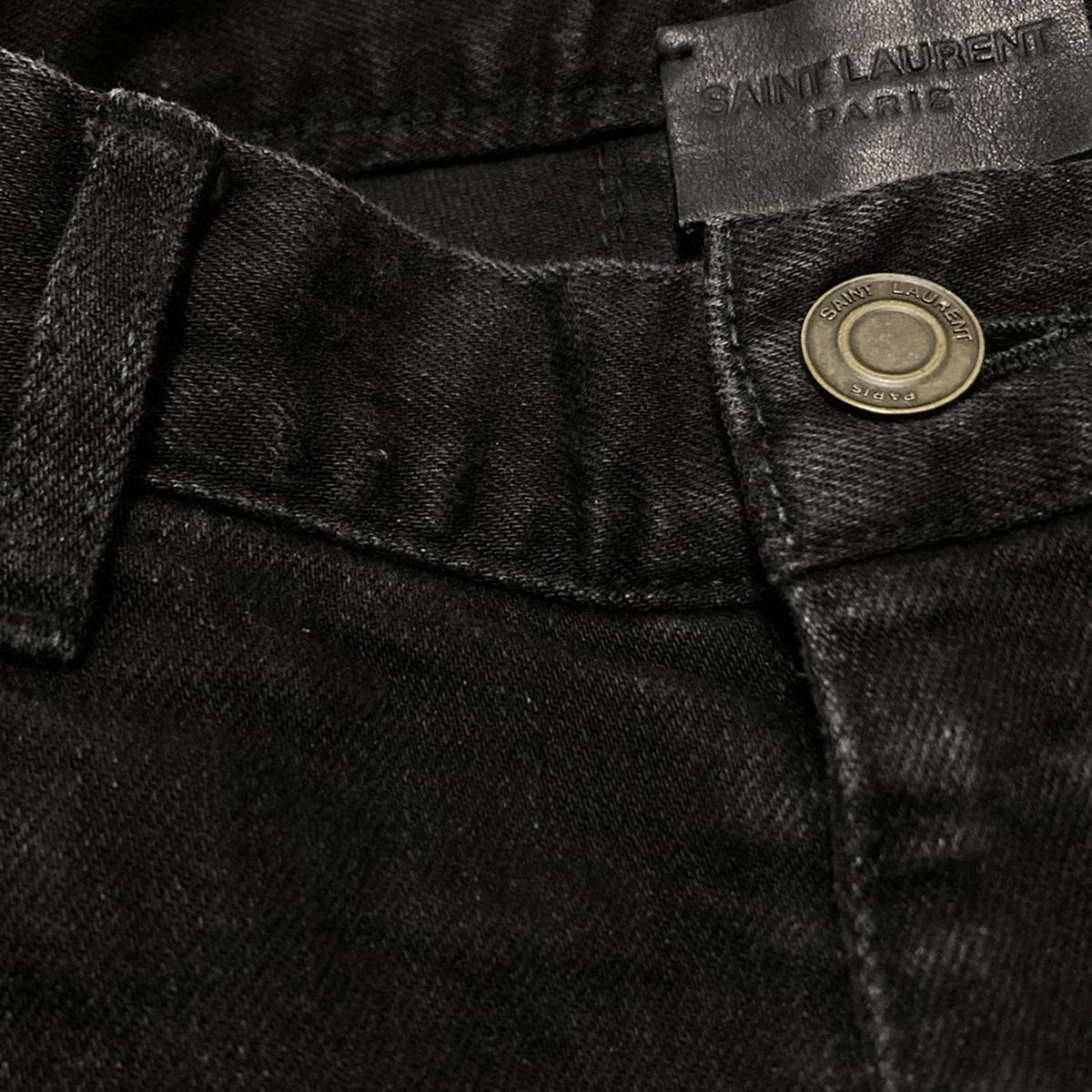  SAINT LAURENT PARIS サンローランパリ ジーンズ サイズ29 XL レディース 362284 Y 859 F 黒 フルレングス ダメージ加工 ストレートデニム デニム ジーンズ