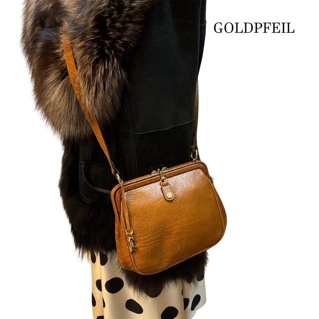 ゴールドファイル GOLDPFEIL レザー がま口 ショルダーバッグ 斜め掛け