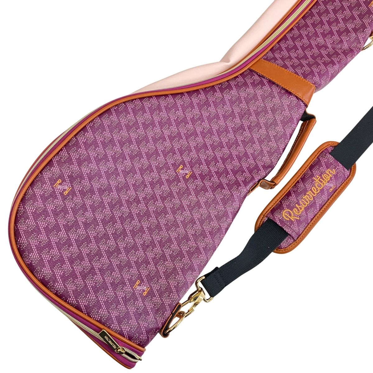 Resurrection クラブケース パープル×ピンク×ブラウン ゴルフ