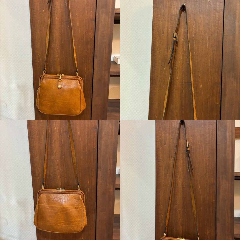 ゴールドファイル GOLDPFEIL レザー がま口 ショルダーバッグ 斜め掛け