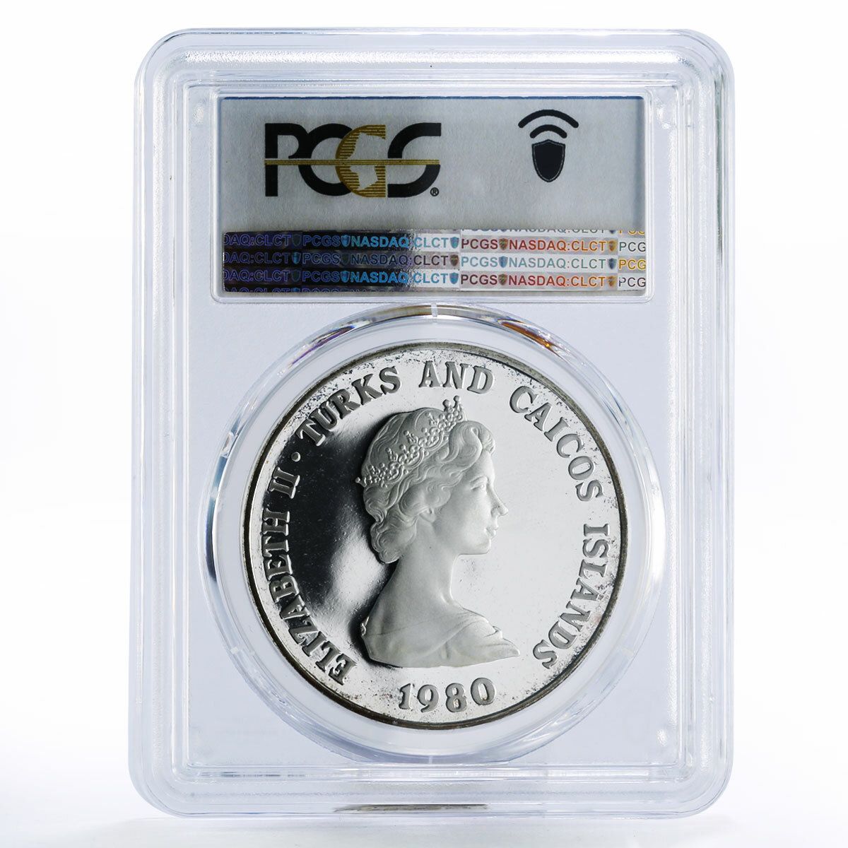 タークス カイコス諸島 20クラウン マウントバッテン卿 PR 69 PCGS 銀貨 1980年
