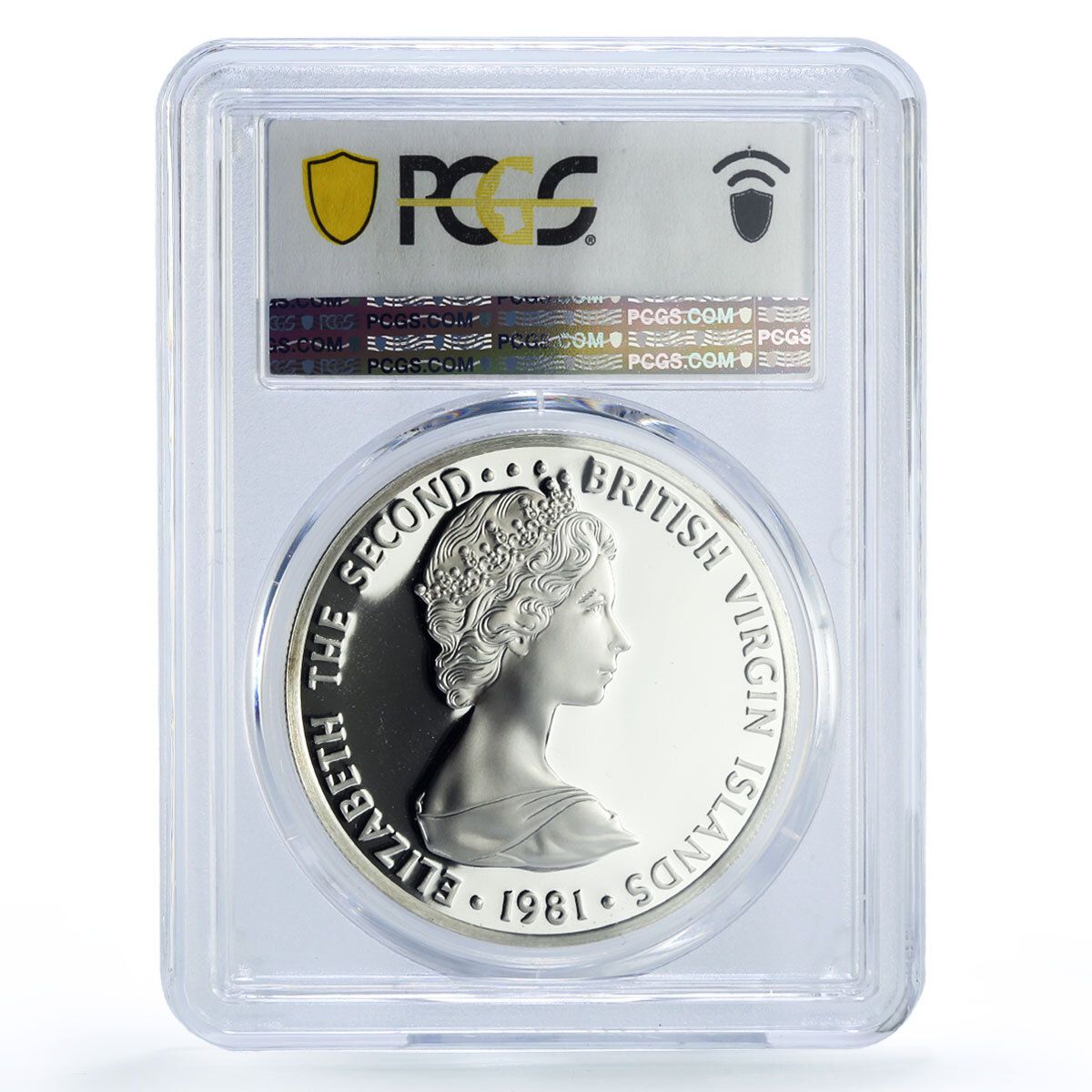 イギリス領ヴァージン諸島 5ドル ロイヤルターンバード KM-30a PR69