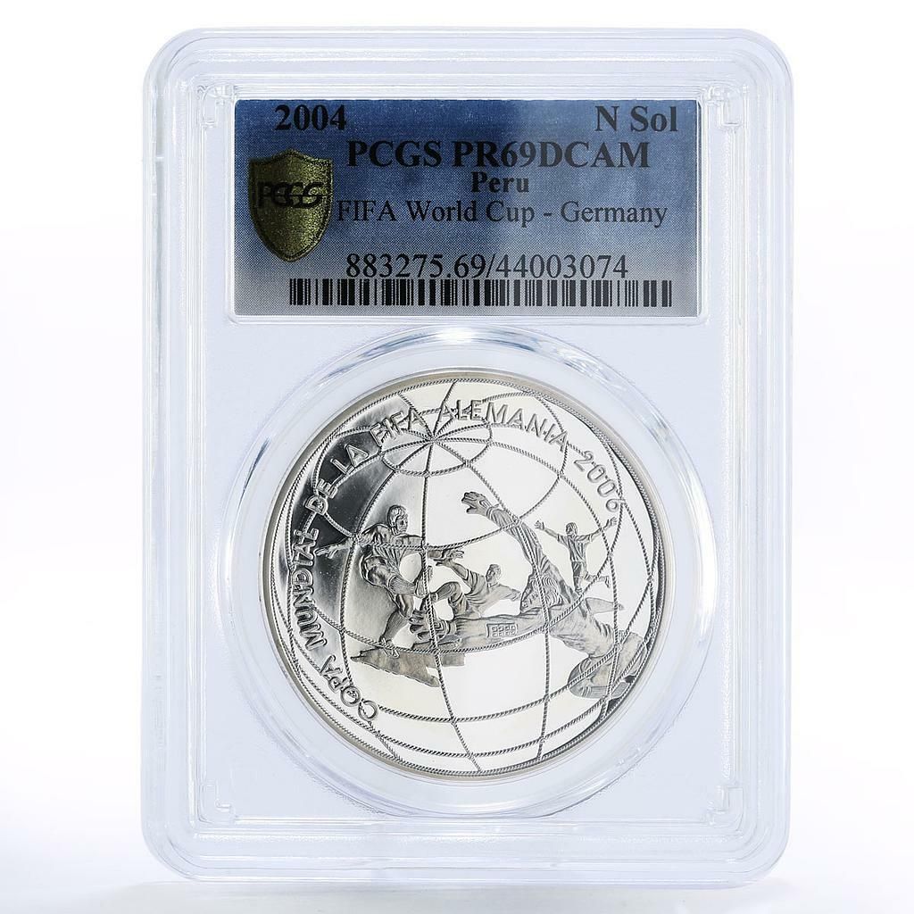 ペルー 1ソル サッカーワールドカップ ドイツ大会 選手 PR69 PCGS 銀貨