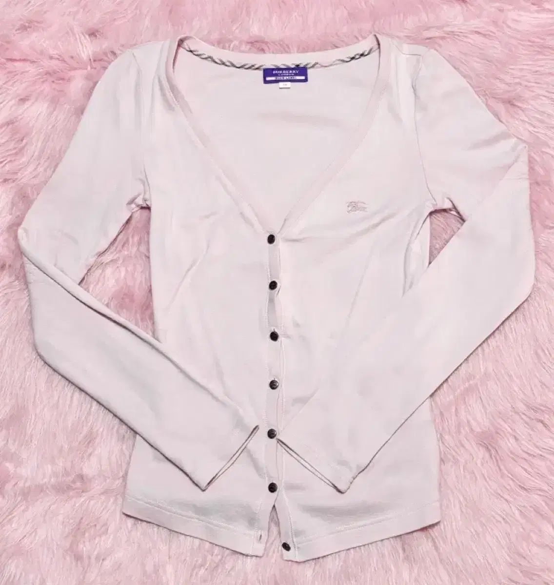 バーバリー いちごミルク ピンク カーディガン