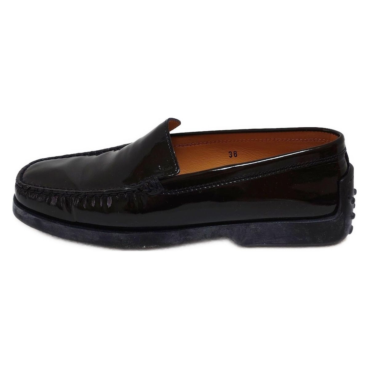 TOD'S(トッズ) ドライビングシューズ 38 レディース - 黒 レザー