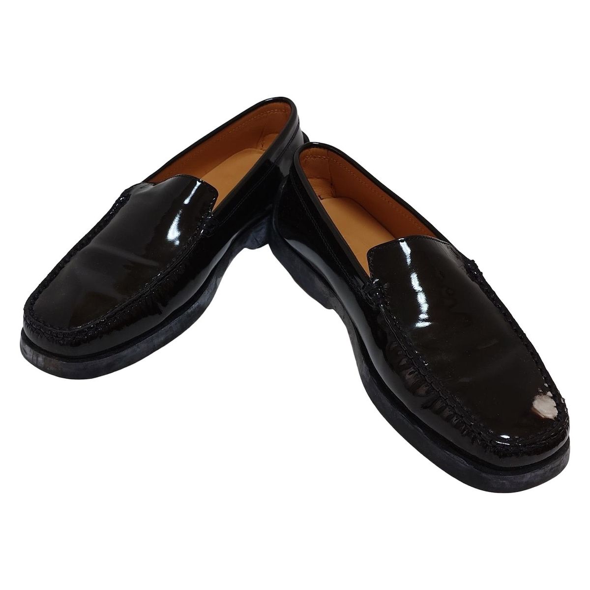 TOD'S(トッズ) ドライビングシューズ 38 レディース - 黒 レザー