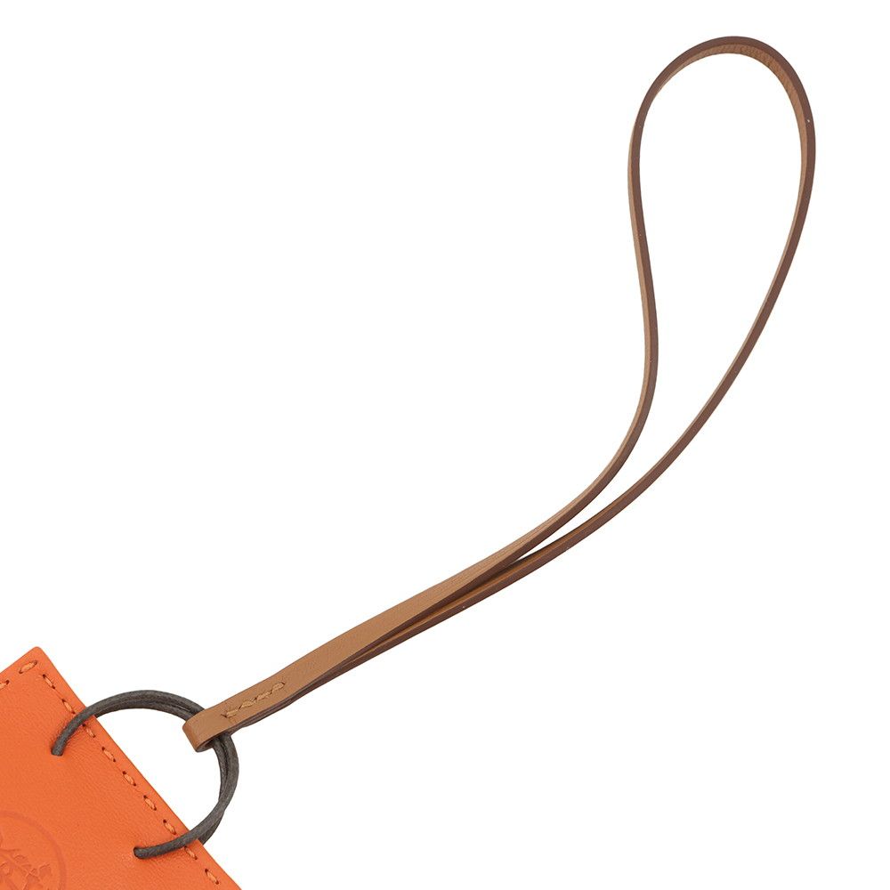 エルメス バッグチャーム ショッパー サックオランジュ フー/ゴールド