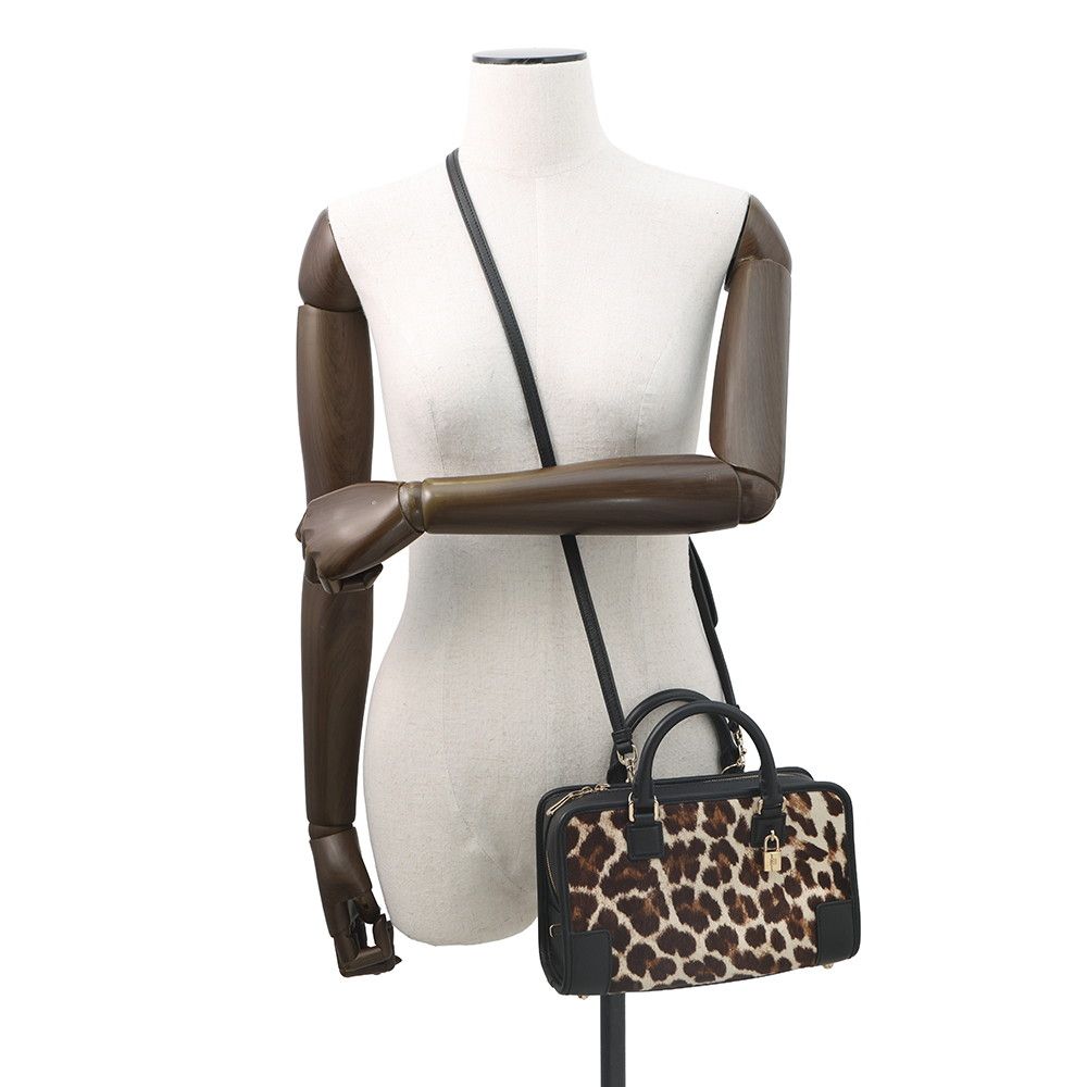 ロエベ ハンドバッグ アマソナ23 レオパード柄 ハラコ レザー 352.99