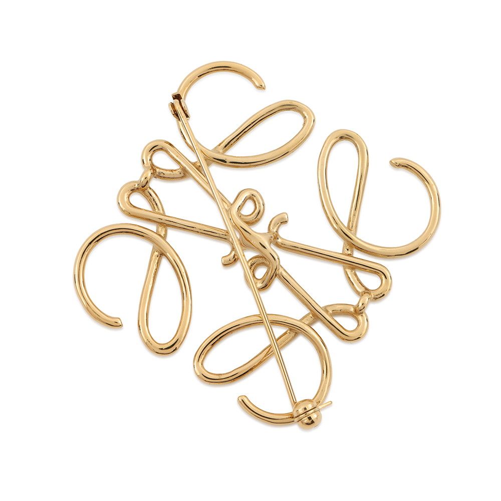 ロエベ ブローチ アナグラム 111.25.020 LOEWE アクセサリー ゴールド