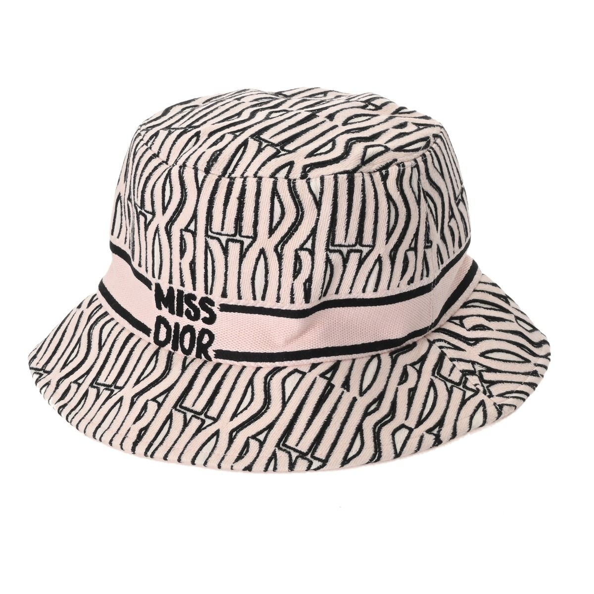 クリスチャンディオール 58サイズ ピンク/黒 レディース コットン100