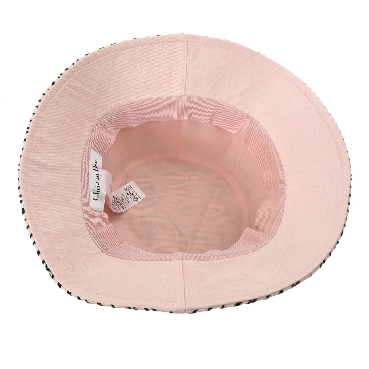 クリスチャンディオール 58サイズ ピンク/黒 レディース コットン100