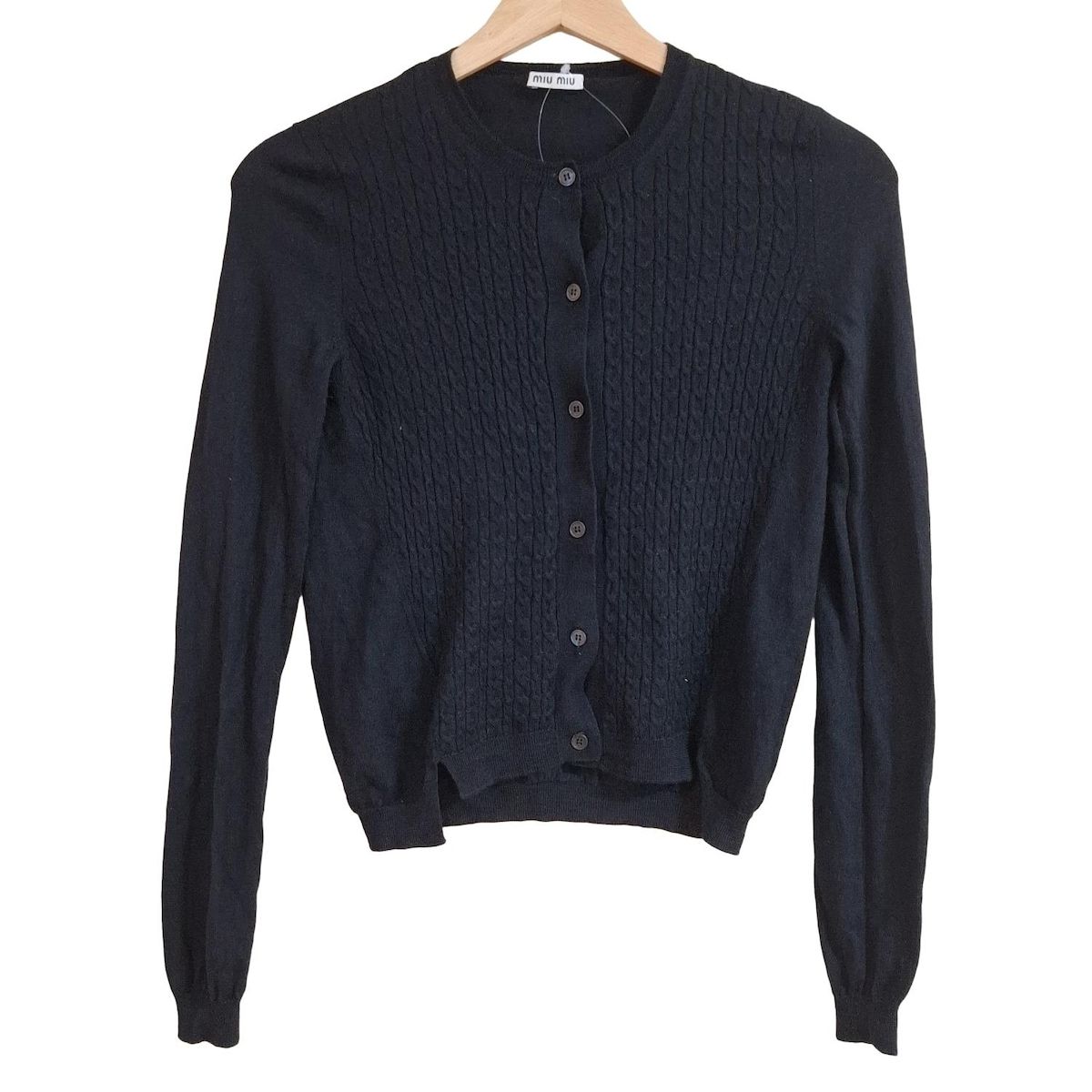 miumiu ミュウミュウ カーディガン サイズ36 S レディース 黒 長袖