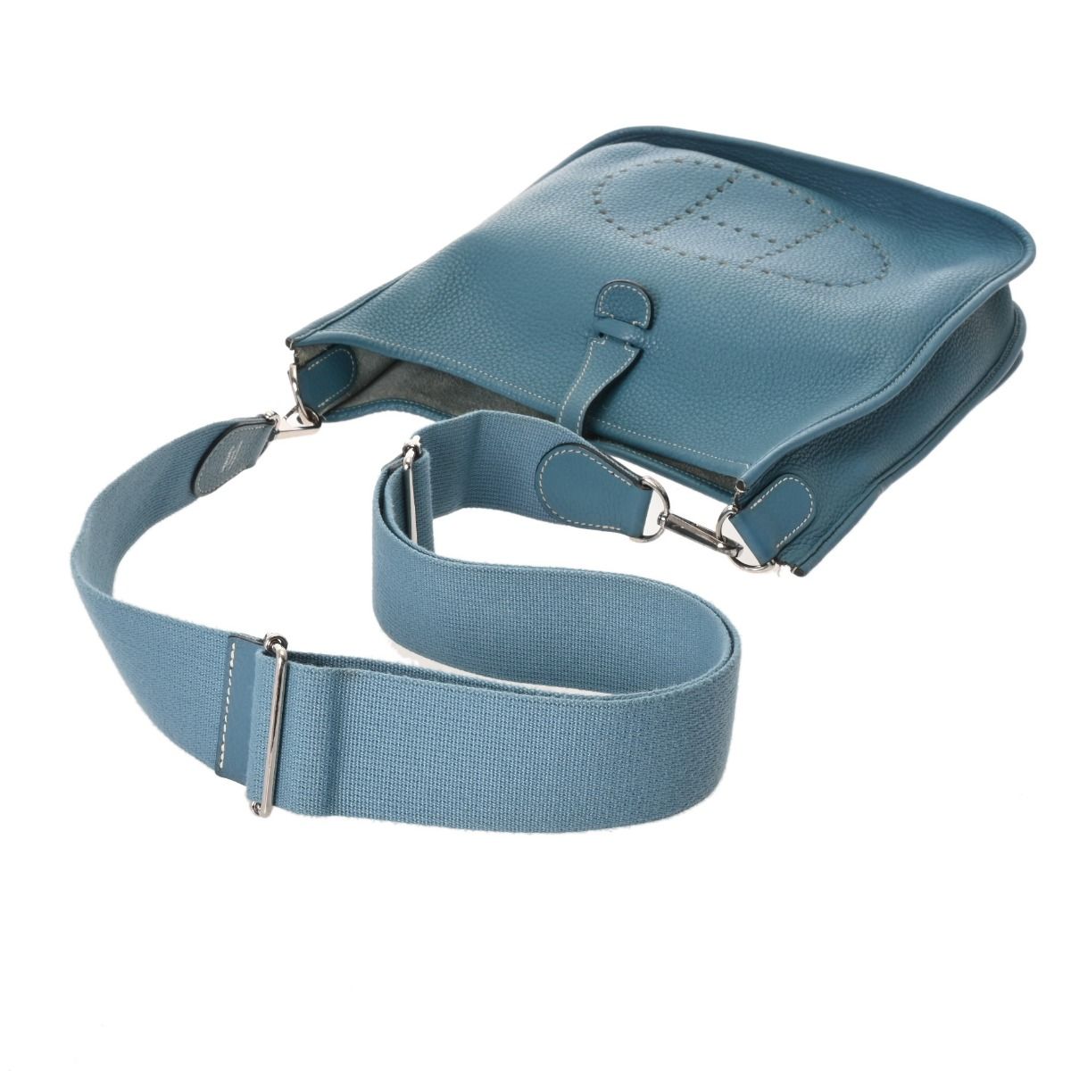（美品）エルメス エブリン3 PM ショルダーバック ブルージーン □Q刻印 HERMES - （美品）エルメス エブリン3 PM ショルダーバック ブルー