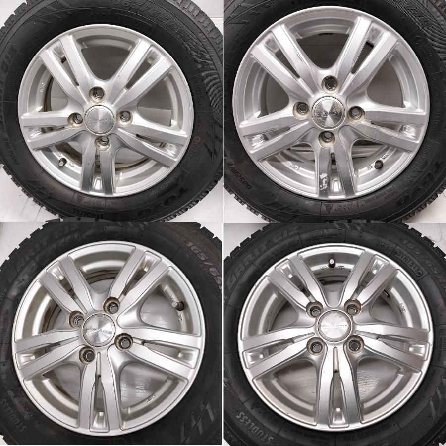 本州 四国は スタッドレス ホイール 4本 165 65 R 13 トーヨータイヤ x 4 00 B DUFACT H 100 軽自動車に
