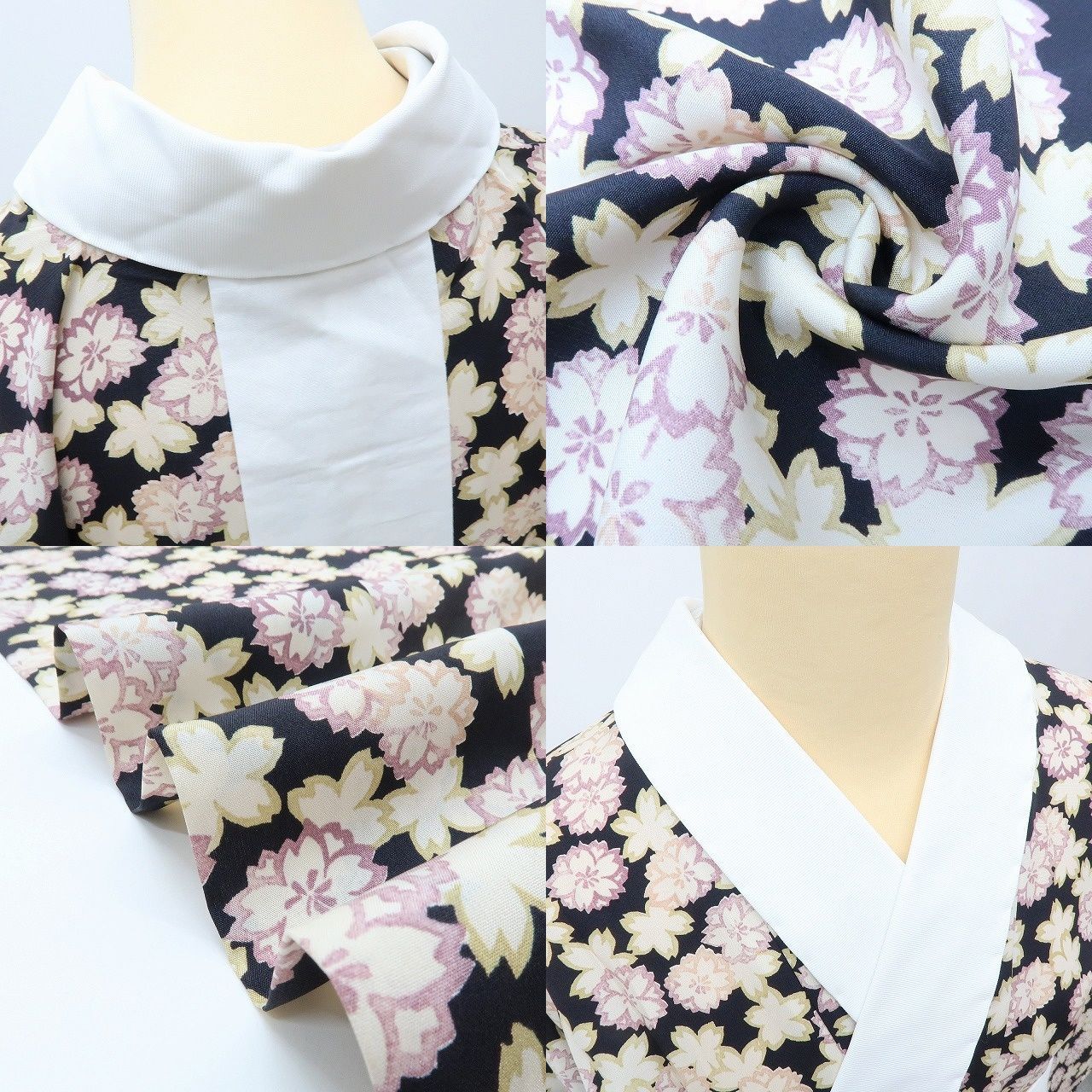 百華❀Y4087◇新品 単衣 正絹 袖無双 仕付け糸・半襟・居敷当て付